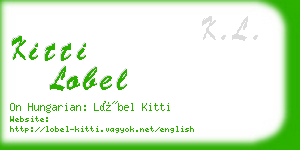 kitti lobel business card